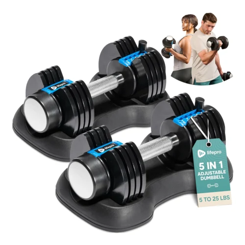 Lifepro PowerFlow Plus Adjustable Dumbbells 1