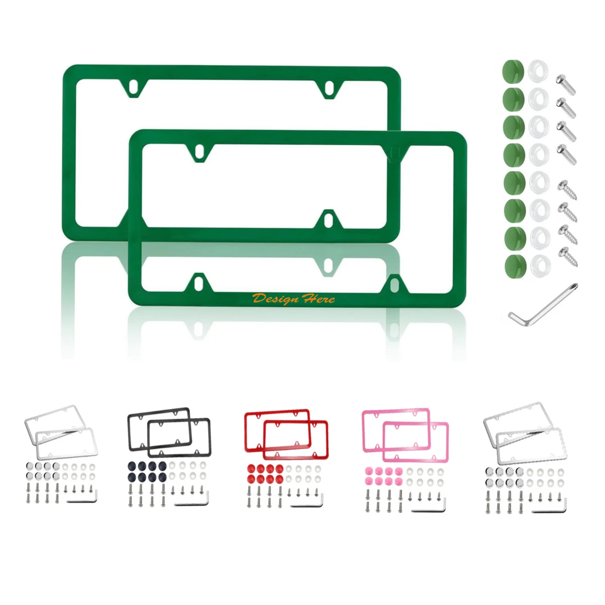 Four-Hole US-Style License Plate Holder 1