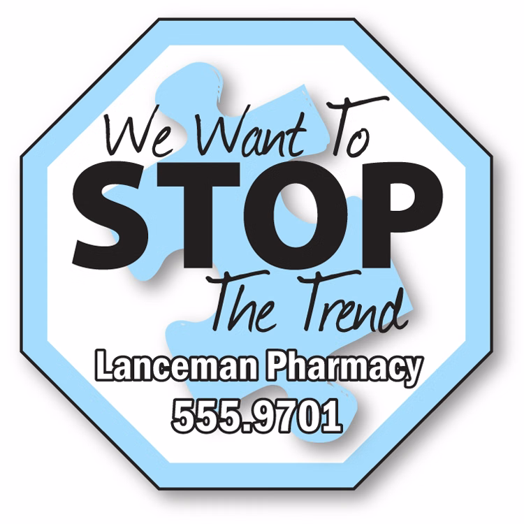 Awareness Magnet - Octagon Shape (2.25x2.25) - 25 Mil.
