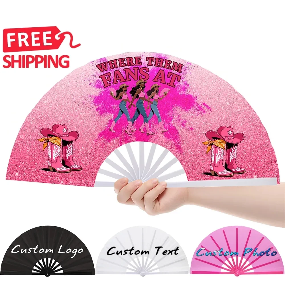 Clack Boots on the Ground Hand Fan for Line Dancing Folding 1