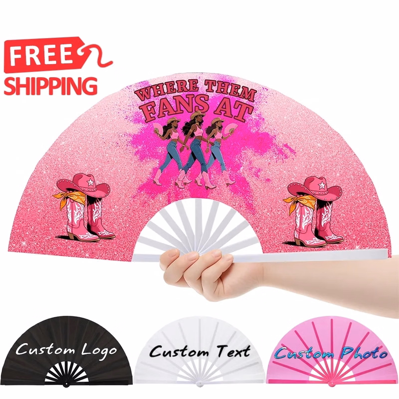 Clack Boots on the Ground Hand Fan for Line Dancing Folding