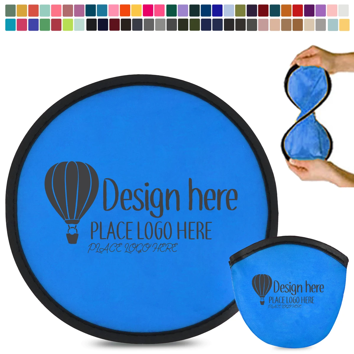 Foldable Round Flying Discs Fan With Storage Bag 1