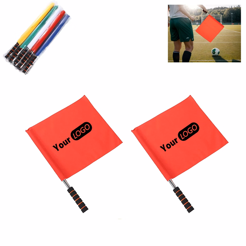 Sports Referee Flags With Metal Pole Foam