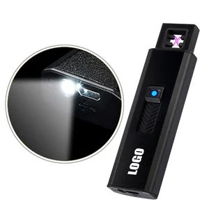 Slide Activated Dual Arc Lighter With Flashlight 1
