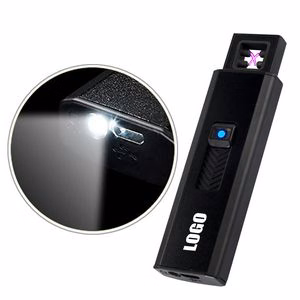 Slide Activated Dual Arc Lighter With Flashlight