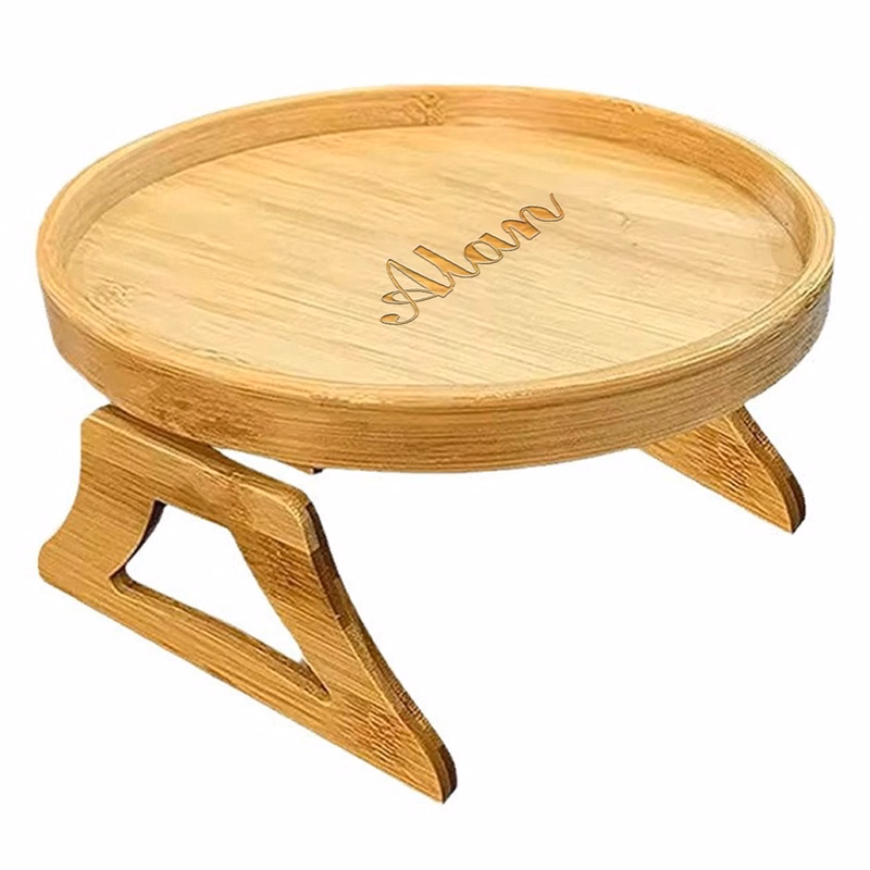 Handy and Compact wooden Foldable Sofa Armrest Tray
