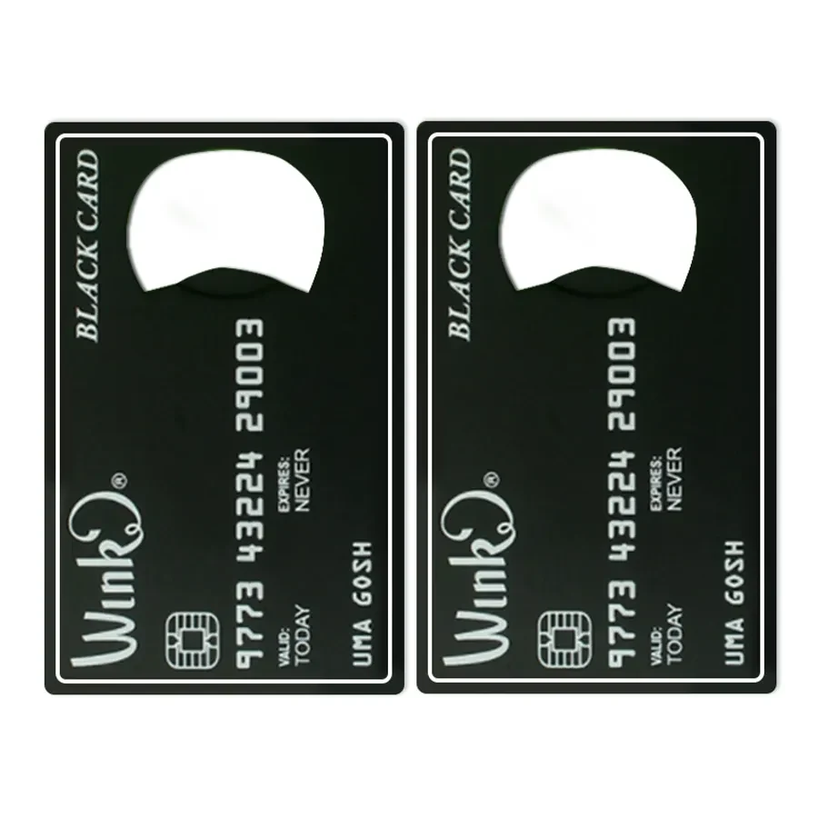 Black Card Shaped Bottle Opener 1