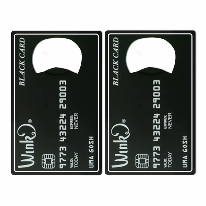 Black Card Shaped Bottle Opener