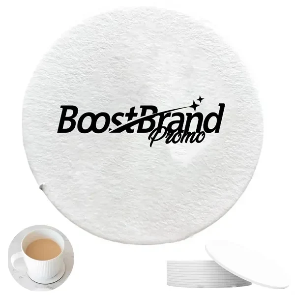 Custom 3.94 inch Waterproof Round Paper Coasters — Hygiene-Focused Drink Protection 1