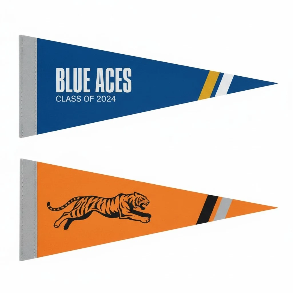 Multi Size Full Color Felt Pennant Flag (4" X 10" X 0.05") 1