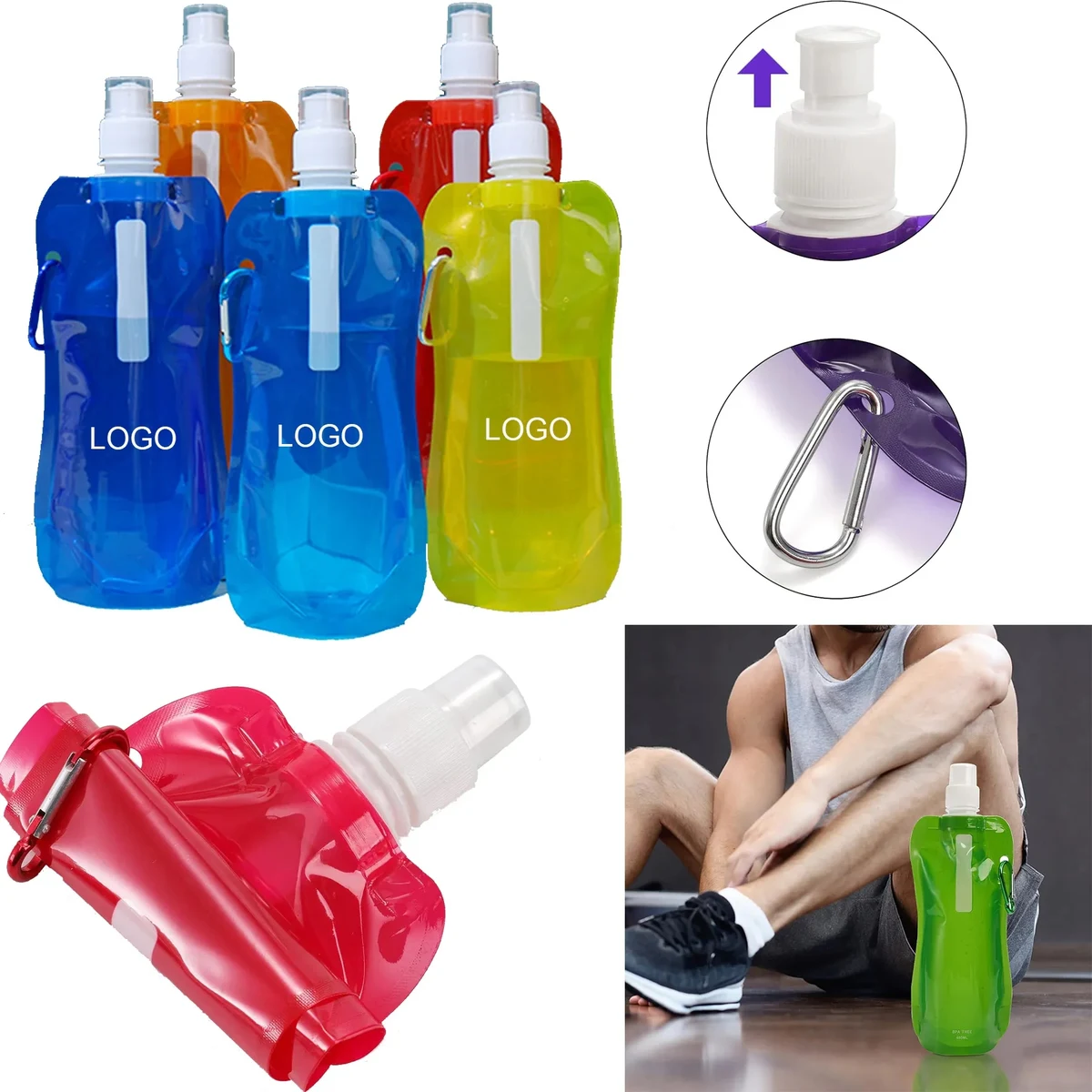 Collapsible Sports Water Leak Proof Travel Bottles 1