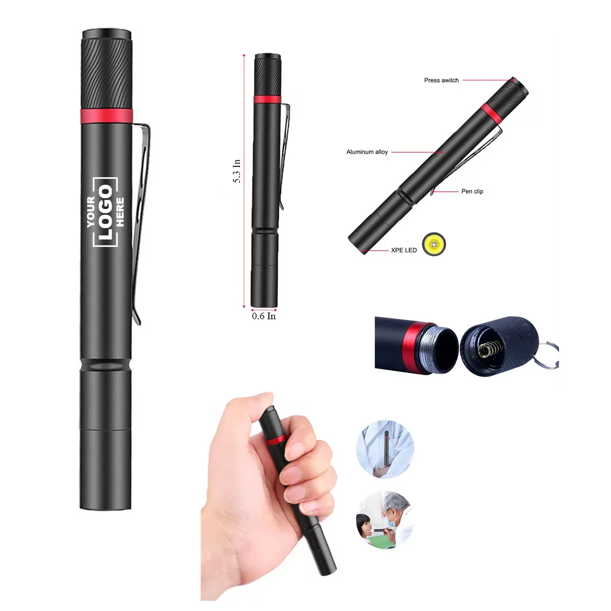 Aluminum Pen Pocket Flashlight 1