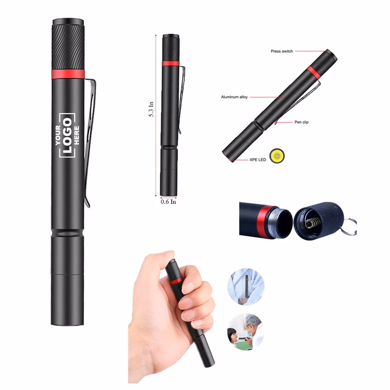 Aluminum Pen Pocket Flashlight