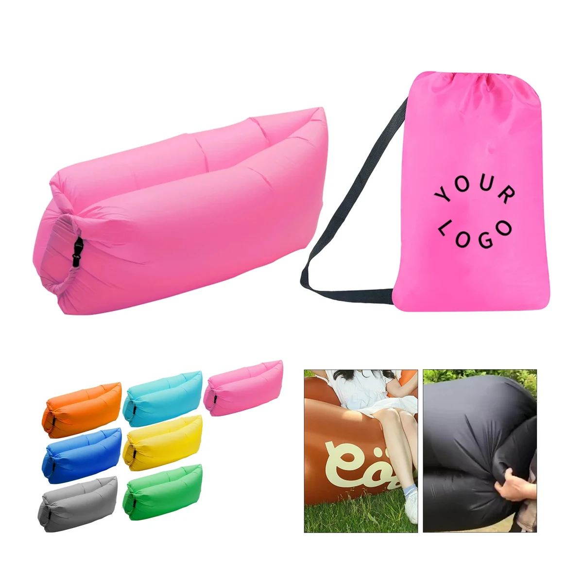 MOQ 50 Portable Inflatable Lounger Sofa for Outdoor Use 1