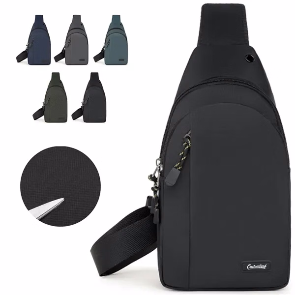 Custom Splashproof Large Capacity Crossbody Sling Bag — Travel & Campus Essential
