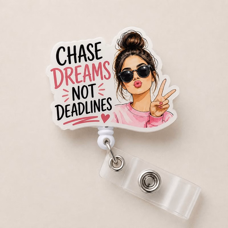 Custom Shape Acrylic Badge Reel