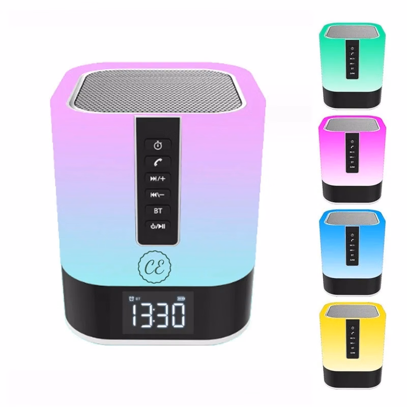 Night Lights Bluetooth Speaker with Alarm Clock