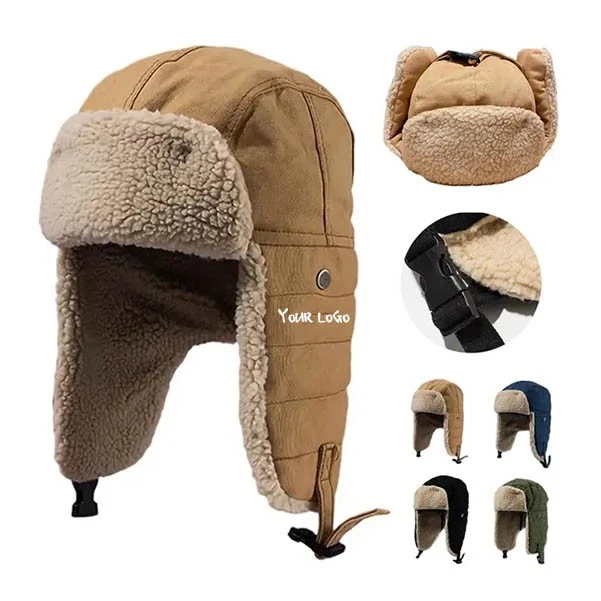 Winter Windproof Plush Warm Trapper Hunting Hat 1
