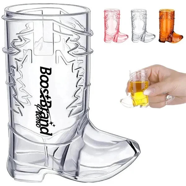 Custom Cowboy Boot Shot Glass with Novelty Design — Themed Event Drinkware 1
