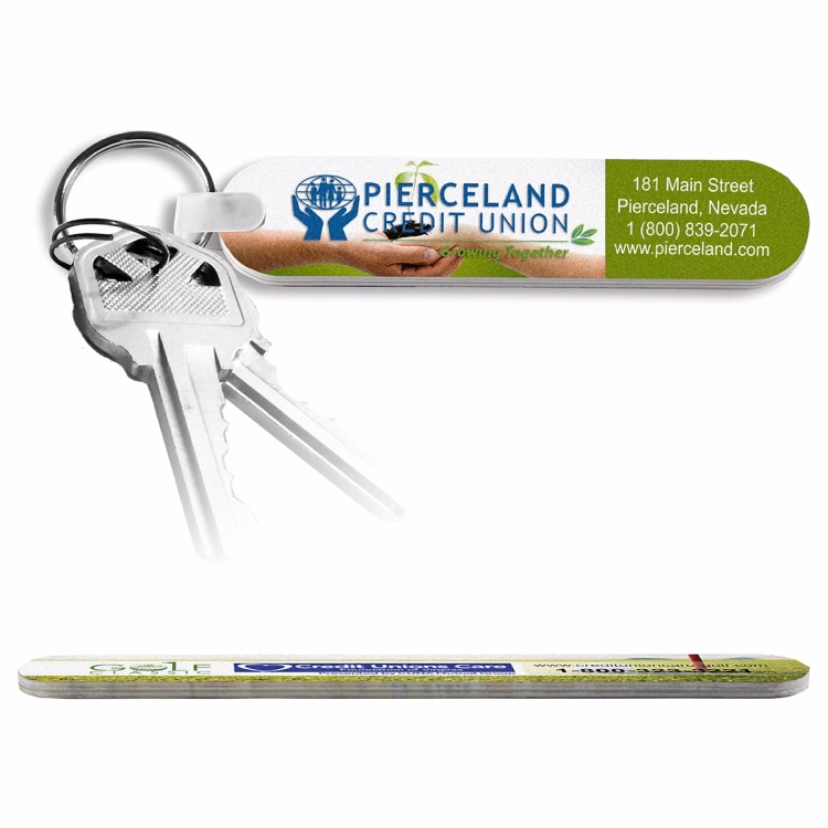 "Mani-on-the-Go" Multi-Color Thick Foam Nail File Keychain