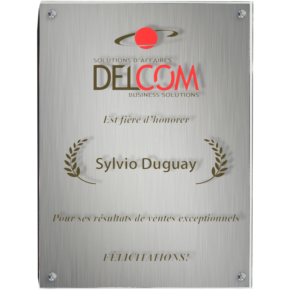 Aluminum Plaque (8"x 10"x 1") Screen-Printed 1