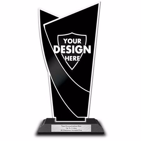 Acrylic Trophy: 6" Custom Designer Shape Trophy