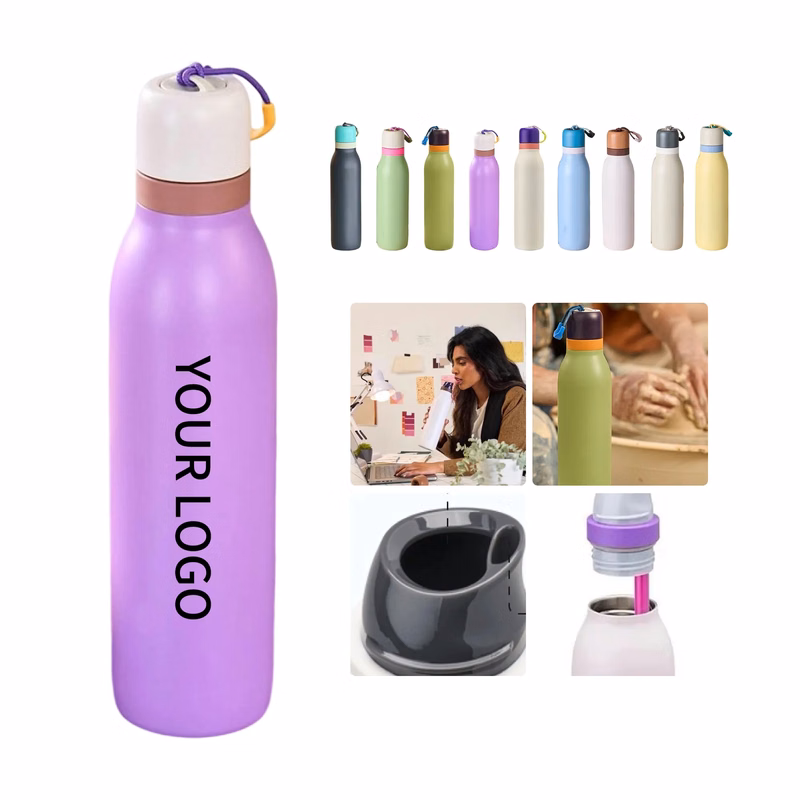 24oz Vacuum Tumbler with Straw and Leak Proof Lid