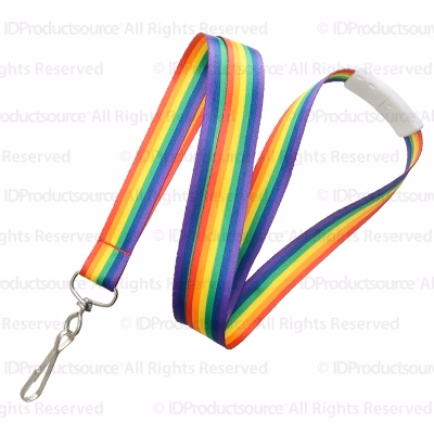 3/4" Dye Sublimated Breakaway Lanyard (Rainbow)