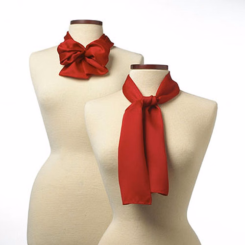 Red Silk Scarf - 8"x45"