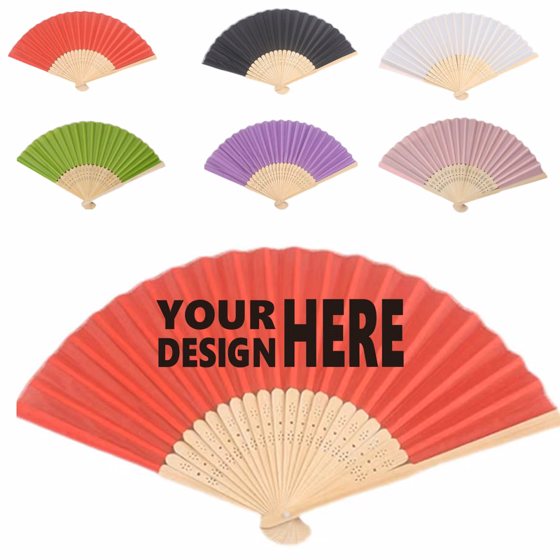 7-Inch Polyester Folding Fan