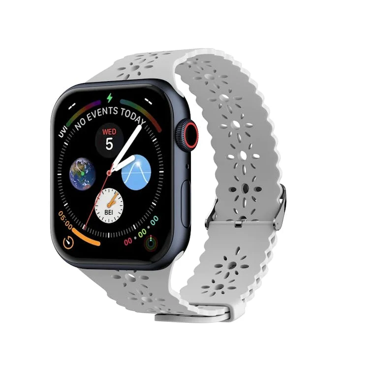 Apple Watch Lace Bands - Light Gray Silicone 38mm/40mm/41mm 1