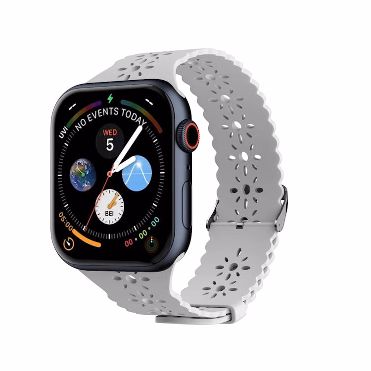 Apple Watch Lace Bands - Light Gray Silicone 38mm/40mm/41mm