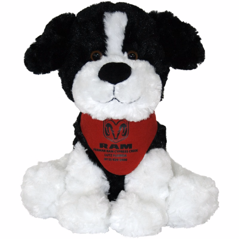 10" Large Sitting Dog - Black & White