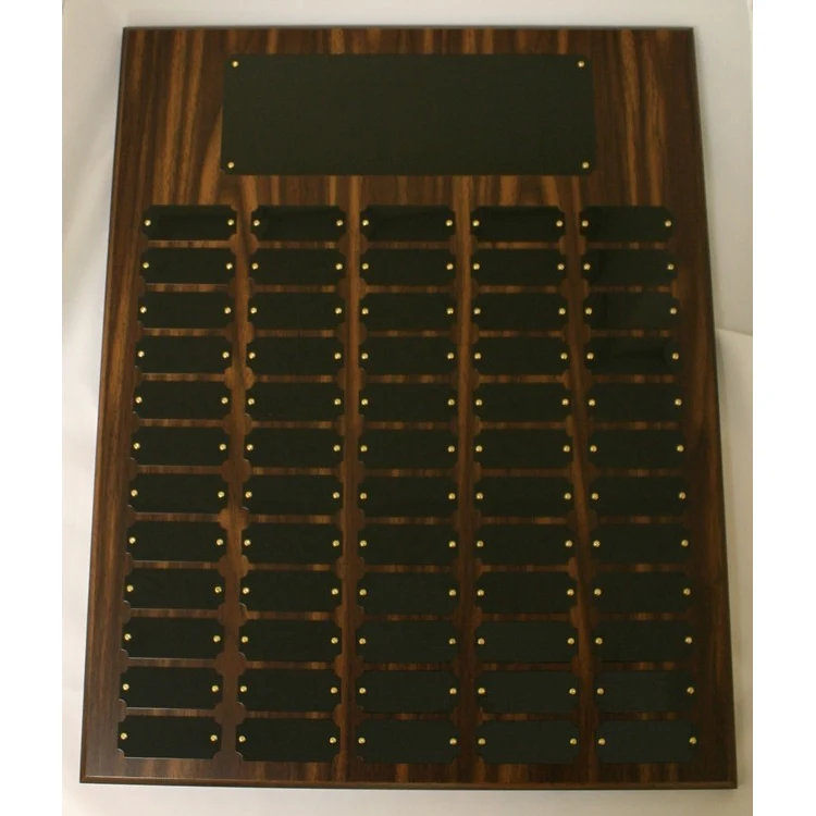 60 Plate Walnut Finish Perpetual Plaques 1