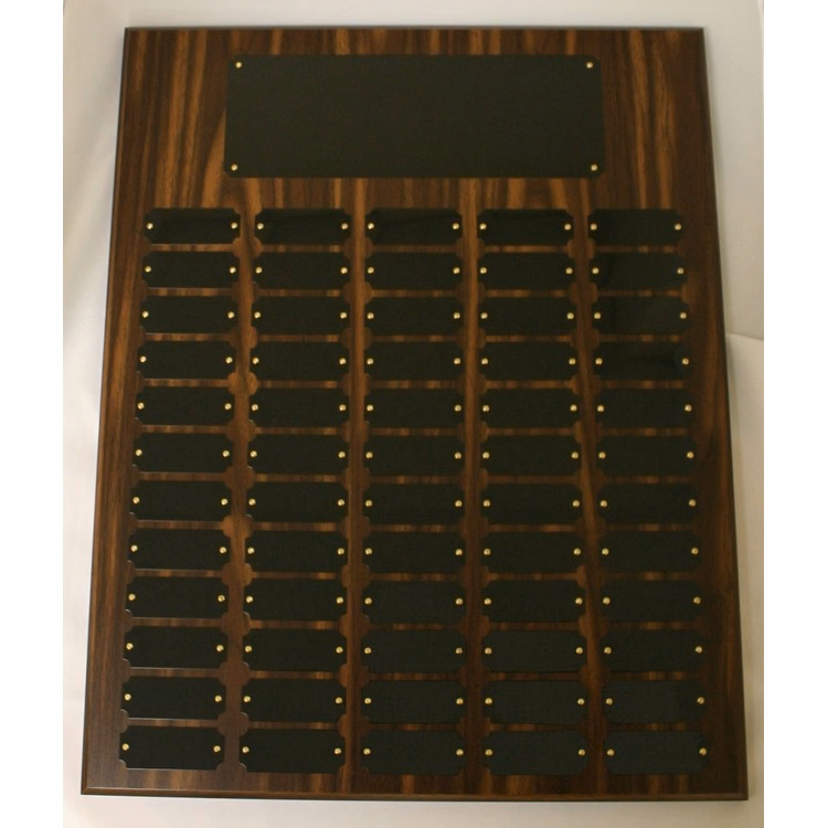 60 Plate Walnut Finish Perpetual Plaques