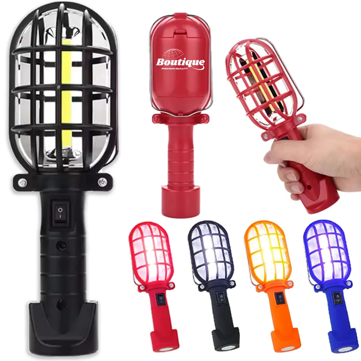 Mini COB LED WorkLight Magnetic Base Camping Battery Lamp 1