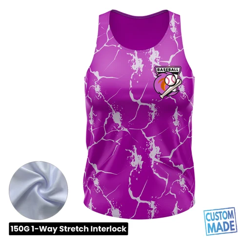 Women's Sublimation Jersey Style Tank Top - 150G Interlock 1