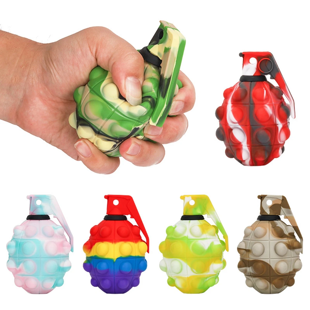 Grenade Shaped Push Pop Bubble Anti Stress Ball 1
