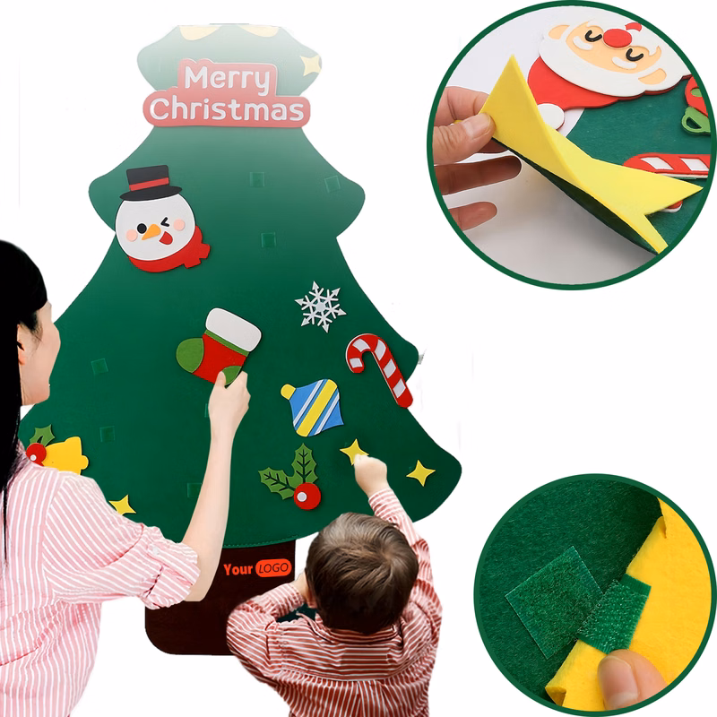 DIY Spliced Felt Christmas Tree Ornament