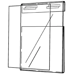 Slatwall Sign Holder, 22X28 1