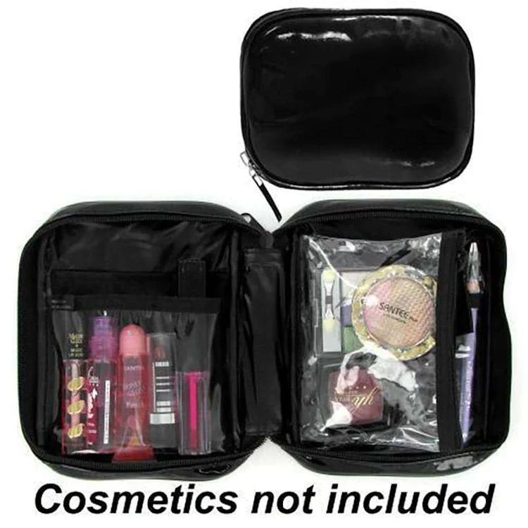 Cosmetic Bag with 4 Clear Pockets - 5"x7" 1