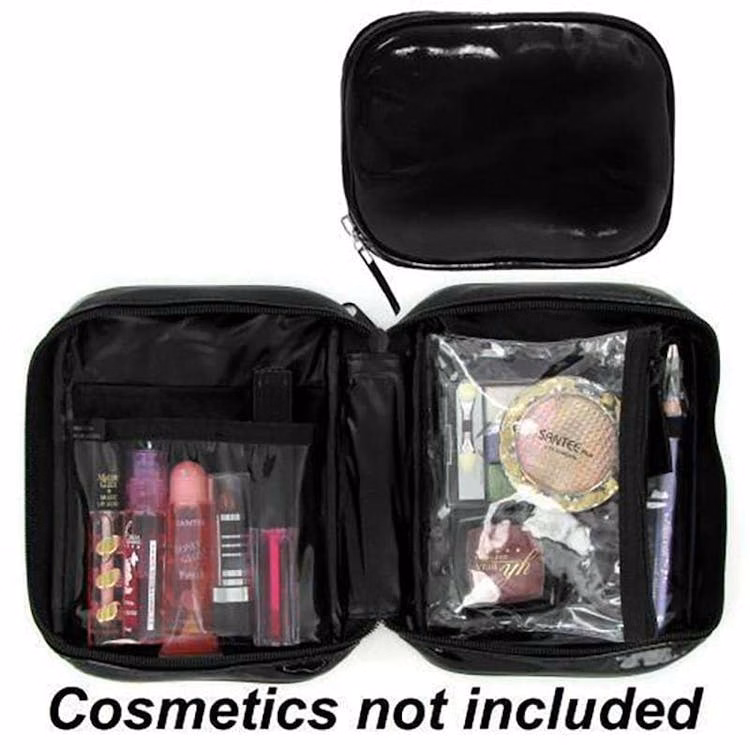 Cosmetic Bag with 4 Clear Pockets - 5"x7"
