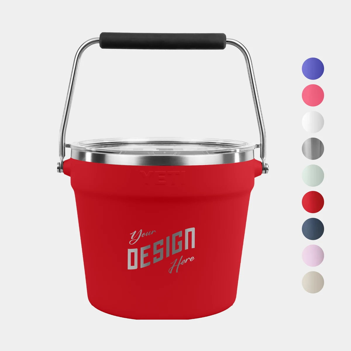 YETI® Rambler Stainless Steel Insulated Ice Bucket w/ Lid 1