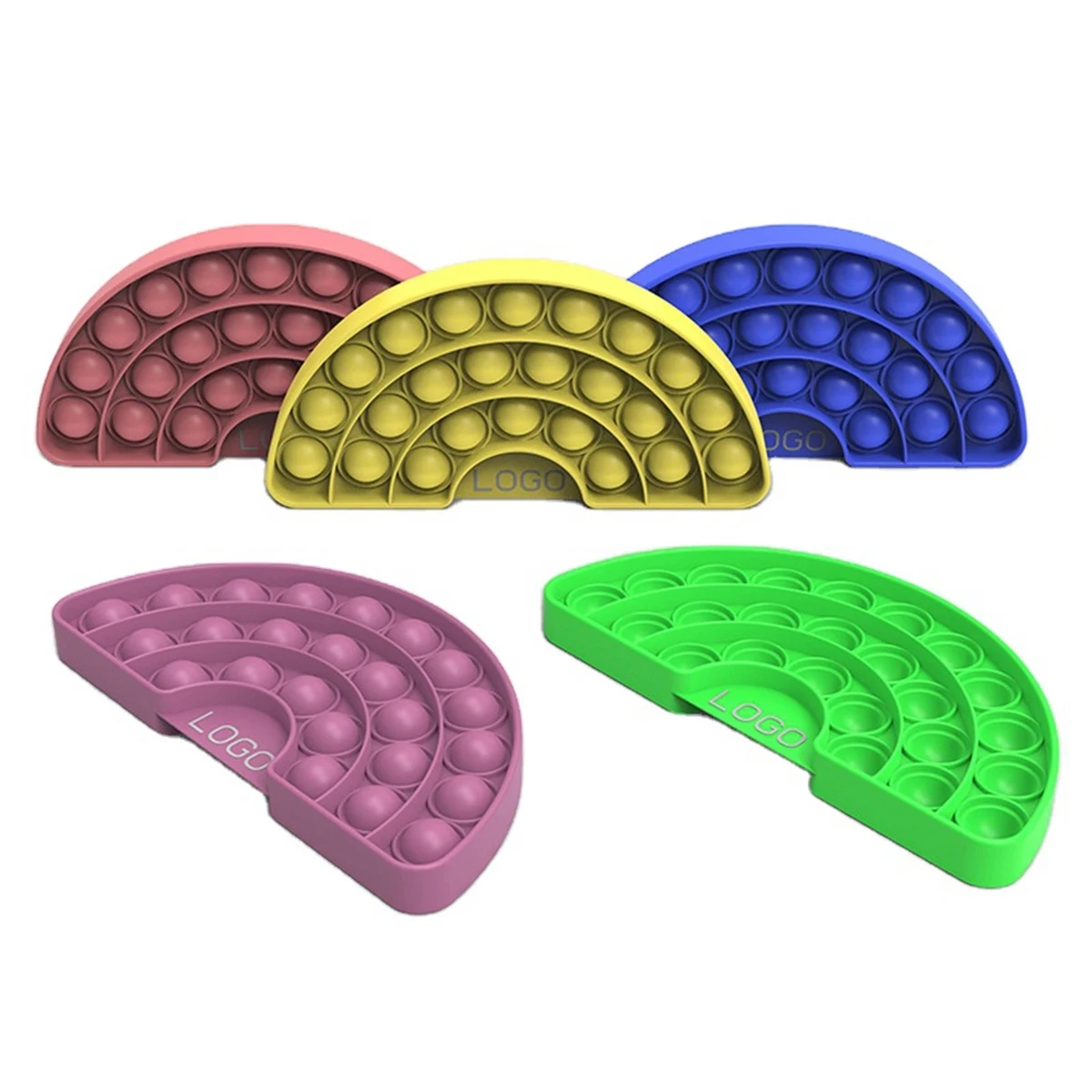Silicone Rainbow Shape Push Pop Bubble 1