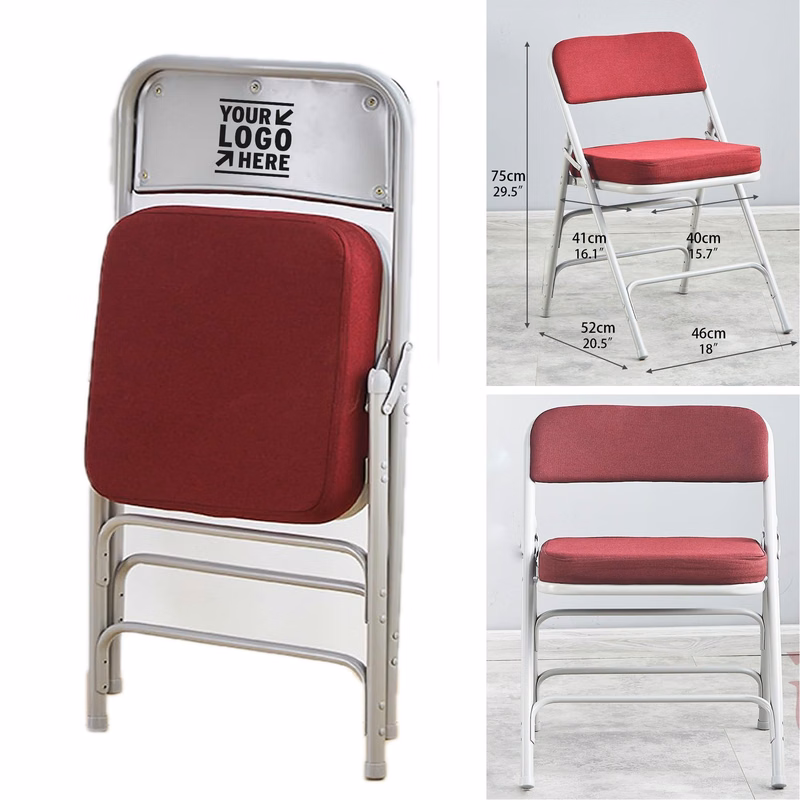 Foldable Chair Padded Folding Chairs Upholstered