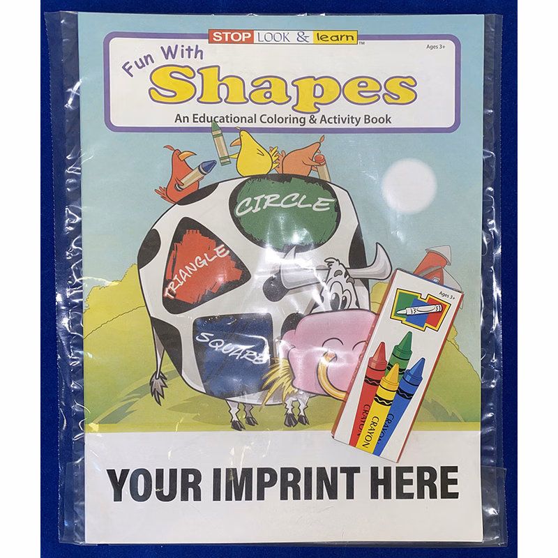 COLORING SET - Fun With Shapes Coloring Book Fun Pack