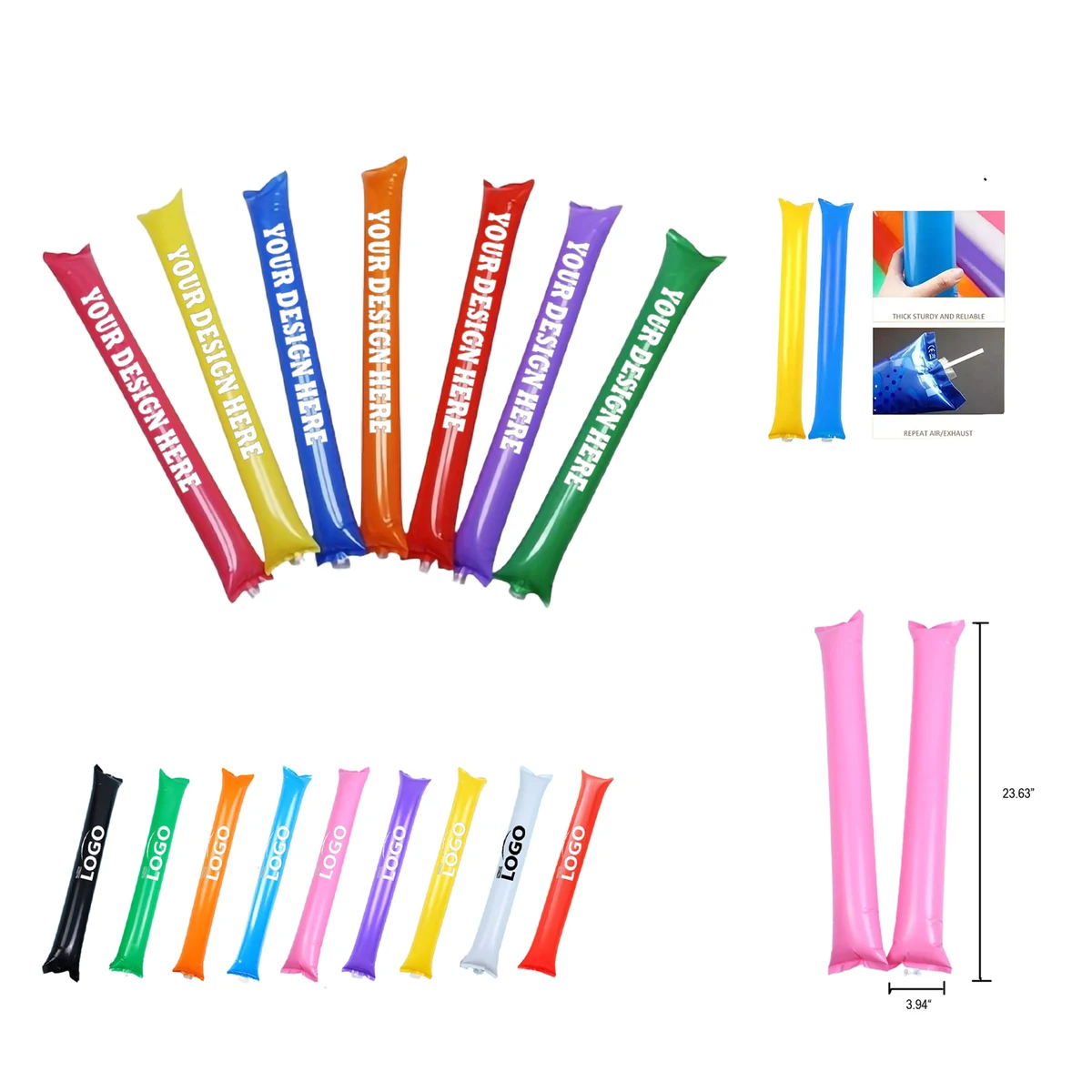 Thicken Bam Inflatable Cheering Thunder Stick MOQ50 1