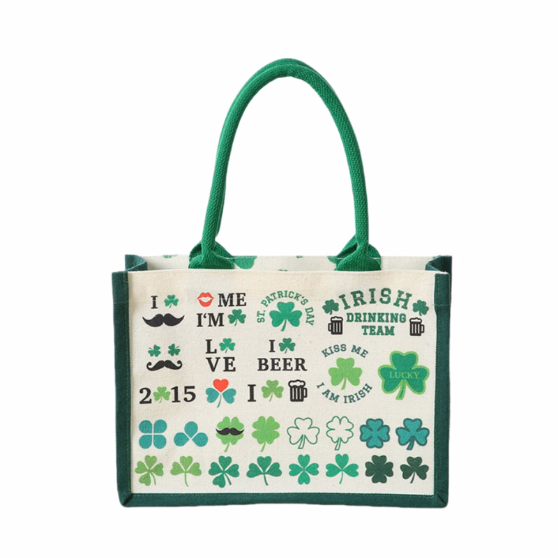 Digital Printed Golf Linen Cotton Tote Bag with Handle