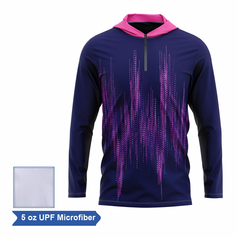 Unisex & Kids' Sublimation UPF Microfiber Long Sleeve Hooded