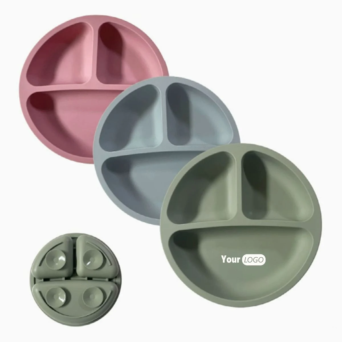 Silicone Suction Divided Plate For Babies 1
